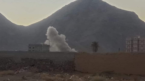 مليشيا الحوثي تشن قصفا صاروخيا على حي سكني في بيحان شبوة