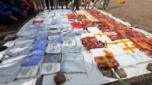  العمالقة الجنوبية تضبط ربع طن مخدرات قبالة سواحل باب المندب