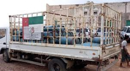 خليفة الإنسانية توزع شحنات غاز منزلي جديدة بحديبو