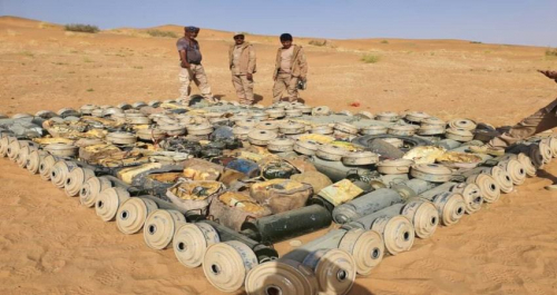 العمالقة الجنوبية تنزع كميات كبيرة من الألغام من أراضي بيحان وحريب
