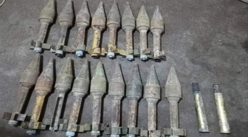 قوات النخبة الحضرمية تضبط قذائف صاروخية في دوعن