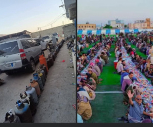 في شبوة العجائب.. أطول سفرة سمبوسة وأطول طابور غاز.!