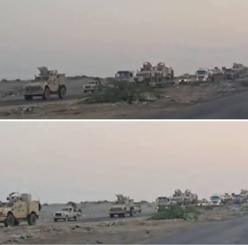 قوات كبيرة "درع اليمن" تتحرك من شقرة نحو عدن تزامنًا مع طوفان 27 فبراير