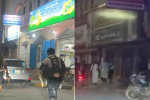 كورنيش المكلا يتحول إلى ساحة رعب وإرهاب لتجربة أسلحة الغزاة اليمنيين