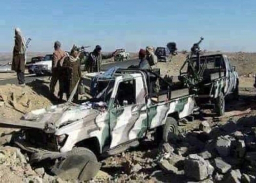أبطال المقاومة الجنوبية في شبوه ينفذون كمين لطقم عسكري يمني أدى لإنقلابه 