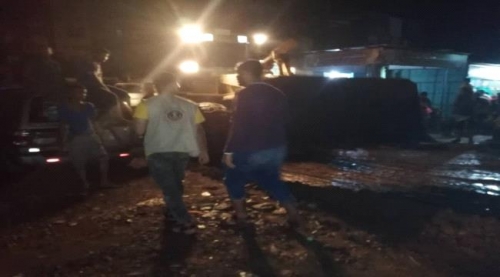 إغاثية انتقالي صيرة تدشن حملة رفع مخلفات الأمطار بالتعاون مع قيادة قوات العاصفة