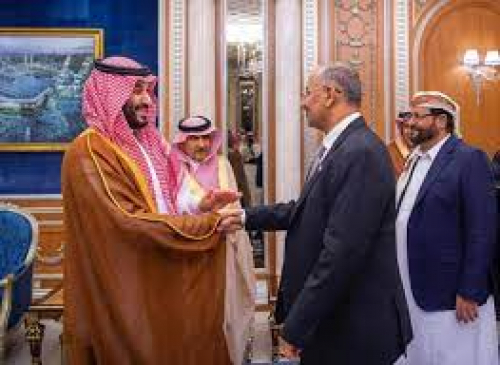 بن سلمان يستقبل رئيس مجلس القيادة الرئاسي اليمني وأعضاء المجلس