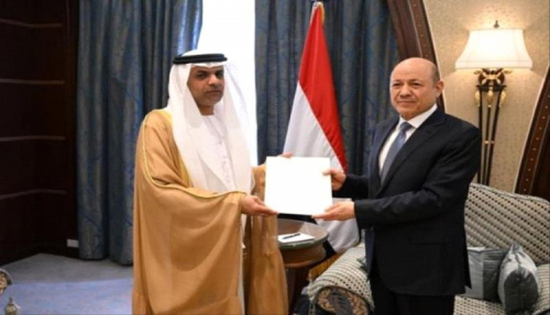 رسالة خطية من الشيخ محمد بن زايد للعليمي