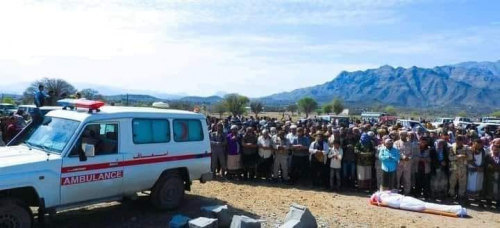 جثمان الشهيد القائد يحيى الشوبجي يوارى الثرى في مسقط رأسه بالعبارى