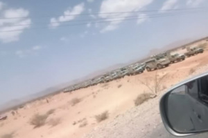 قافلة عسكرية كبيرة قادمة من الوديعة تصل مدينة عتق