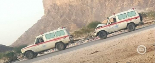 سلطة شبوة الاخوانية تستخدم سيارات الصحة العالمية في عدوانها على أبين