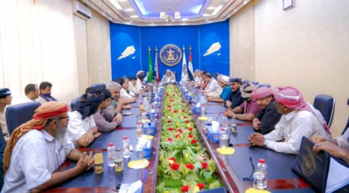 الرئيس القائد عيدروس الزُبيدي: نثمن موقف أبناء شبوة العظيم في تصديهم لممارسات ميليشيا الإخوان