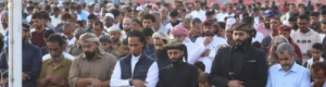 قيادات الانتقالي تؤدي صلاة العيد في ملعب الحبيشي بكريتر