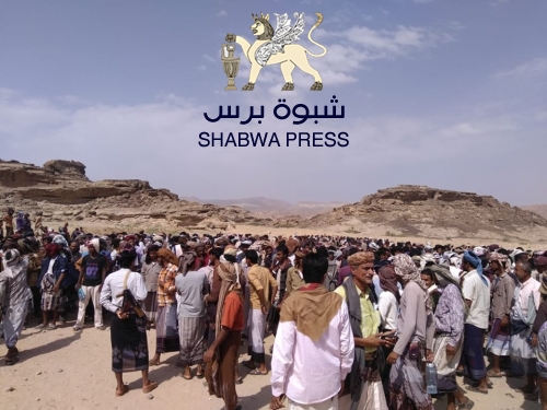 الالاف يسجلون في مقاومة #حبــان دعما للنخبة الشبوانية ضد مؤامرات "علي محسن الأحمر"  
