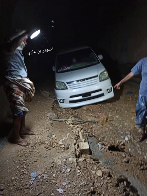 أكثر من 40 منزلا : الأمطار الغزيرة تلحق اضرار ببيوت شبام القديمة التاريخية (صور)