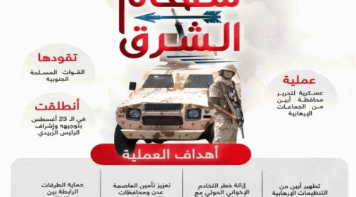 القوات الجنوبية تطلق عملية سهام الشرق لتحرير أبين وتأمين العاصمة عدن