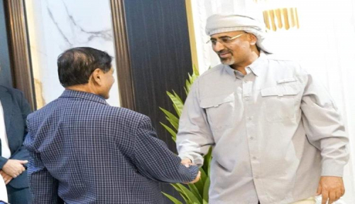 لقاء يجمع الرئيس الزُبيدي باللواء البحسني يبحث سُبل تعزيز الجبهة الداخلية