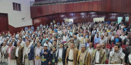 مشائخ مخلاف شرعب يعلنون تأييدهم ومشاركتهم في تظاهرة عشال بعدن