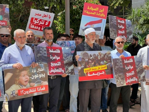 الفرع الصهيوني.. حركة الإخوان المسلمين الاسرائيلية تتظاهر في تل ابيب ضد مصر(صور)