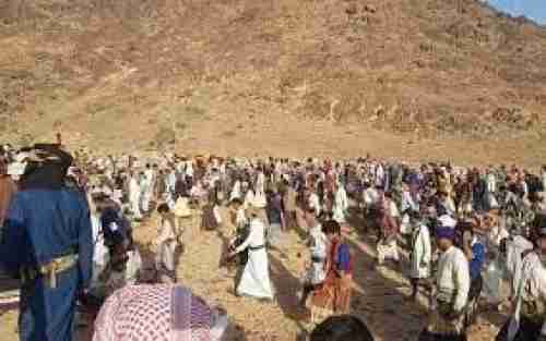 تشييع جثمان الشهيدين في قوات دفاع شبوة بمديرية نصاب 