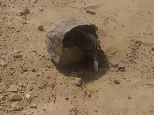 دفاع شبوة تعثر على عبوة ناسفة بوادي النحر الحدودي