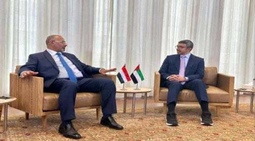 الزُبيدي ووزير خارجية الإمارات يدعوان لسلام عادل