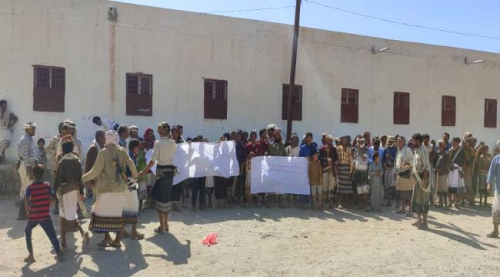 وقفة احتجاجية في خورة بـ شبوة احتجاجاً على تسليم بيحان للحوثيين