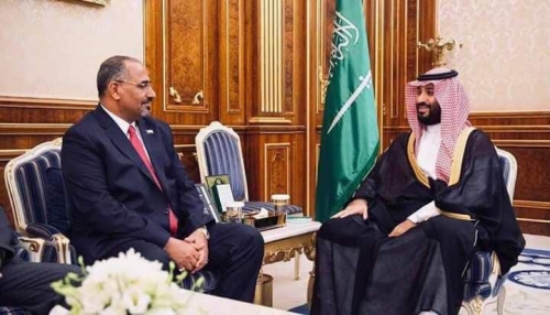 لقاء خاص يجمع الأمير محمد بن سلمان مع الرئيس عيدروس الزبيدي