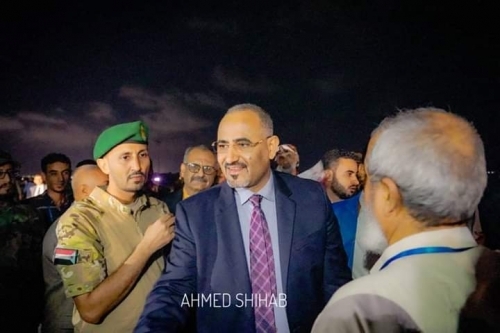 الرئيس عيدروس الزبيدي يصل العاصمة #عدن