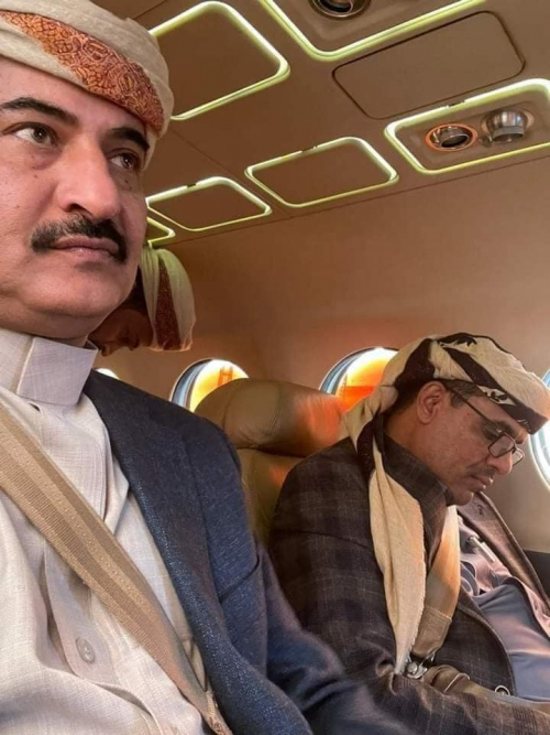 بن الوزير في طريقه إلى شبوة بطائرة سعودية 