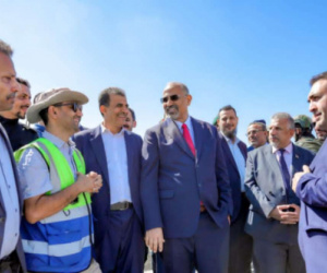 الرئيس الزُبيدي يطّلع على سير العمل في مشروع سد حسان بمحافظة أبين