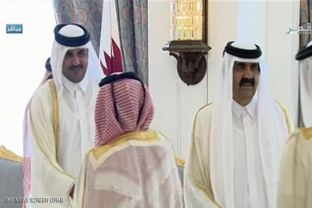 القطريون يبايعون الشيخ تميم أميرا للبلاد