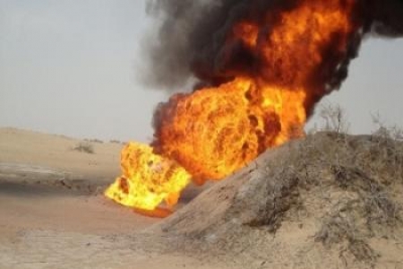 تفجير أنبوب نفط عسيلان بمحافظة شبوه