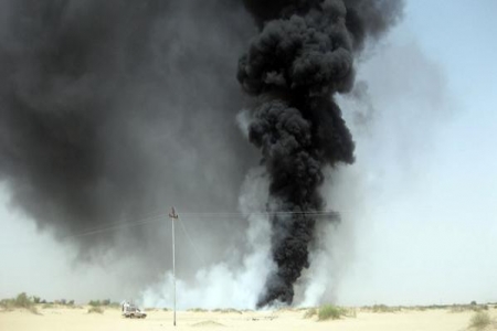تفجير خط الأنابيب الرئيسي لتصدير النفط اليمني