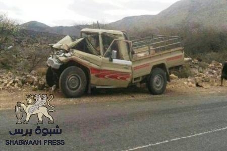 حادث مروري مروع في عقبة بضه بدوعن