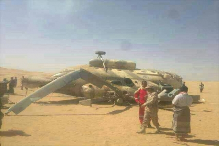 إصابة ضابط جنوبي كبير في هبوط مروحية أصيبت في معركة القاعة بالبيضاء
