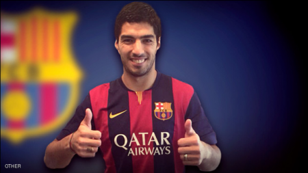 برشلونة يعلن الاتفاق على ضم سواريز