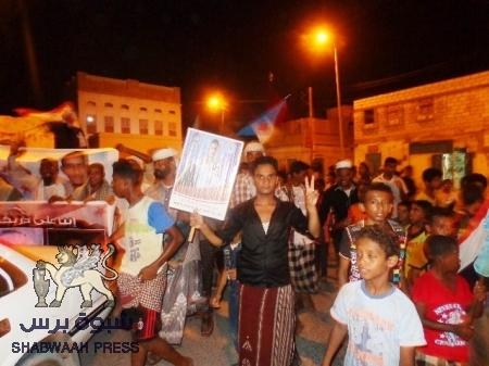 الشحر مسيرة يوم الأسير الجنوبي تبارك تشكيل مجلس تنسيقي بمحافظة حضرموت