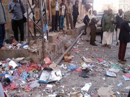 التفجيرات الخمسة في صنعاء : مقتل شخص وإصابة 3 وقلق على الوضع الأمني للعاصمة