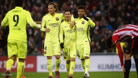 برشلونة يزاحم ريال مدريد بفوزه على بلباو