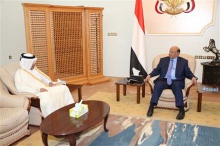 سفير قطر يجدد دعم بلاده لشرعية هادي