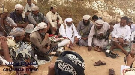 قبائل شبوه تعسكر في منطقة ‘‘السليم عسيلان‘‘ وتشكل قيادة مشتركة مع قبيلة بلحارث