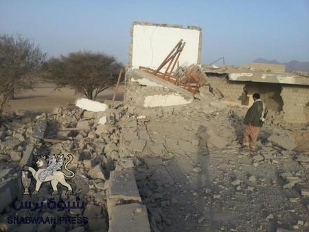 غارة جوية فجر اليوم على مدرستين يستخدمها الحوثيين في شبوه ووقوع قتلى في صفوفهم(صور)