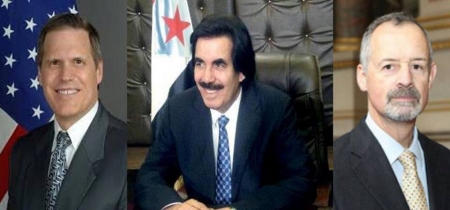 الرئيس البيض يستقبل سفيري امريكا وبريطانيا لدى اليمن .