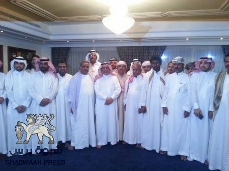 وفد حلف قبائل حضرموت في ضيافة رجل الأعمال عبدالله بقشان