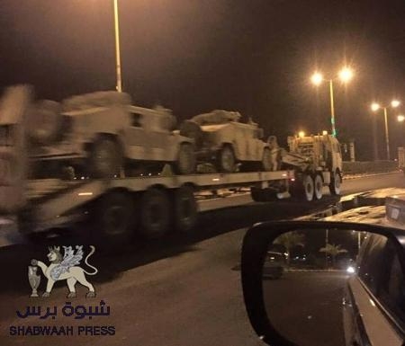 قوافل عسكرية كبيرة تتجه الى الأراضي اليمنية