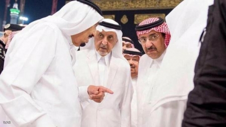 العاهل السعودي يتفقد موقع ‘‘رافعة الحرم‘‘