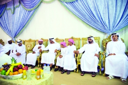 الشيخين محمد بن راشد ومحمد بن زايد يعزيان في الشهيدين أحمد الحمادي ومحمد السيابي