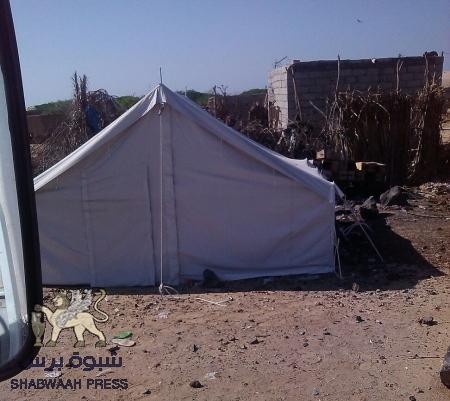 المواطنون في جلعه بشبوة يسكنون الخيام التي لاتقيهم البرد القاسي