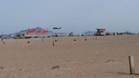 سقوط مروحية عسكرية للتحالف في سواحل عدن